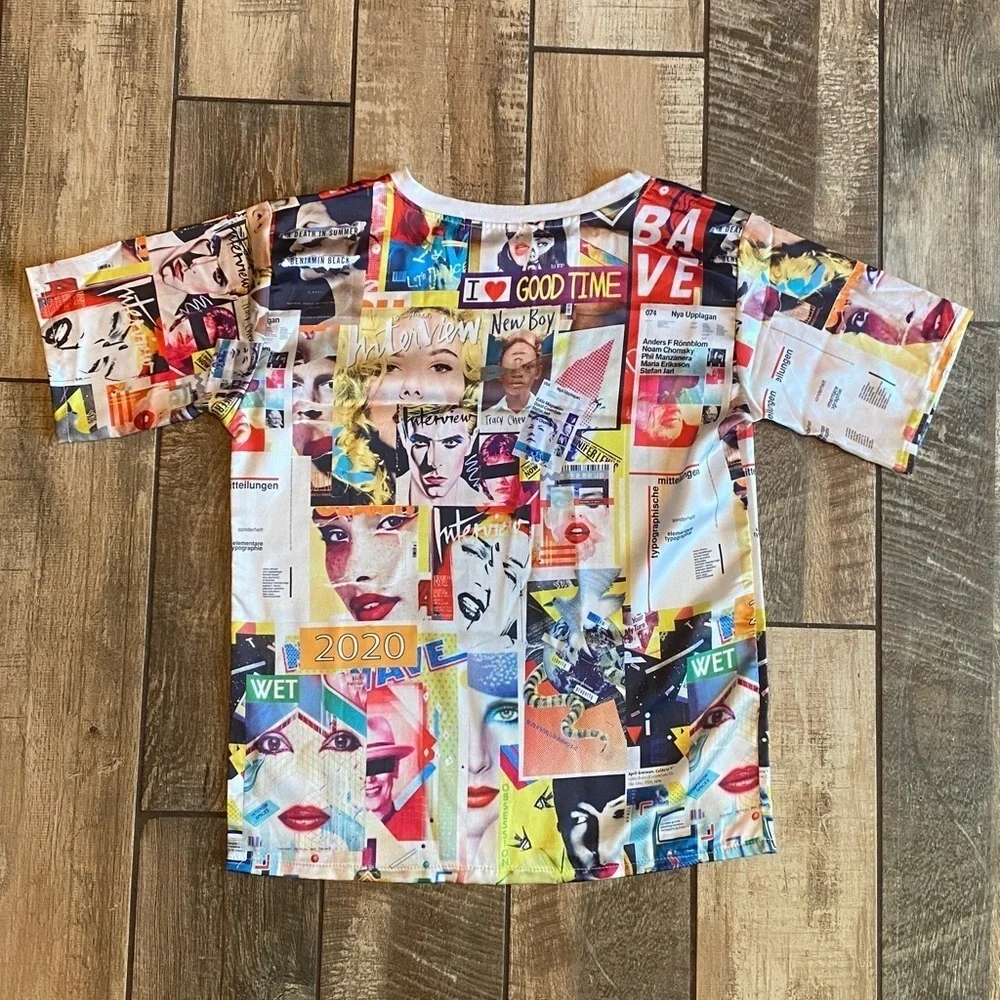 Ryu Colorful Pop Art Graphic Print T-Shirt
